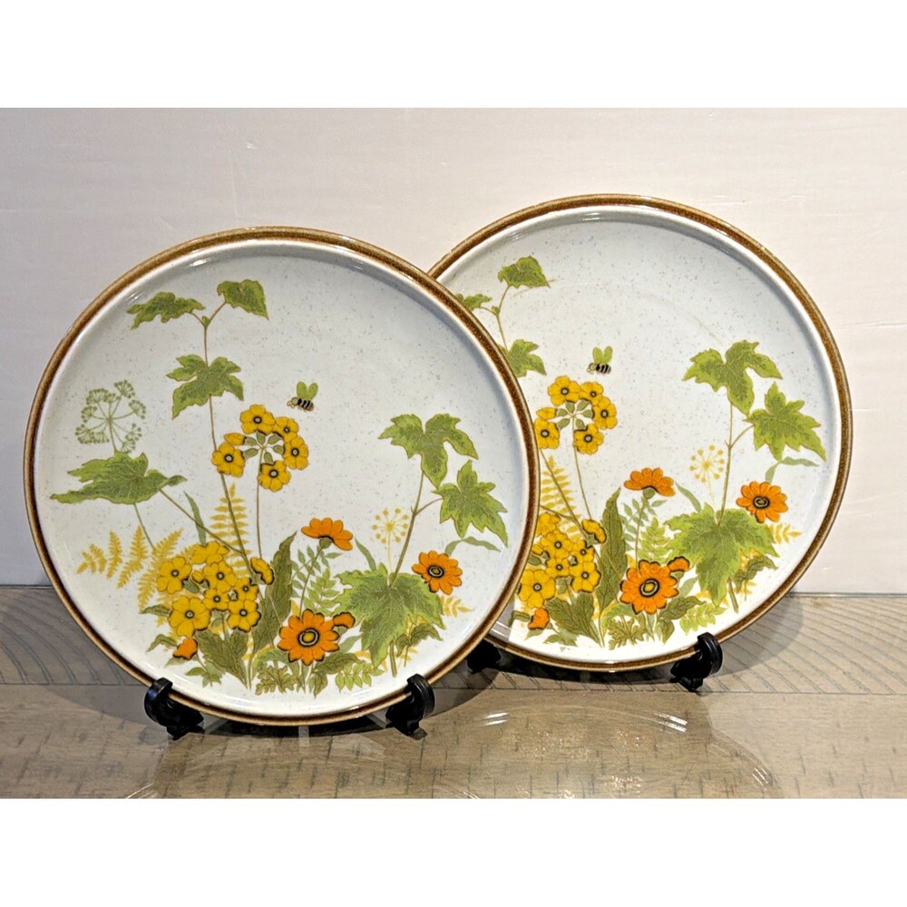 Mikasa Natural Beauty Fresh From the Garden Dinner Plate set C 9060 Vintage 70s